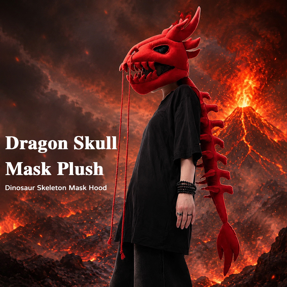 Dinosaur Skeleton Plush Headge - Easy Cosplay Prop ulasan dan harga