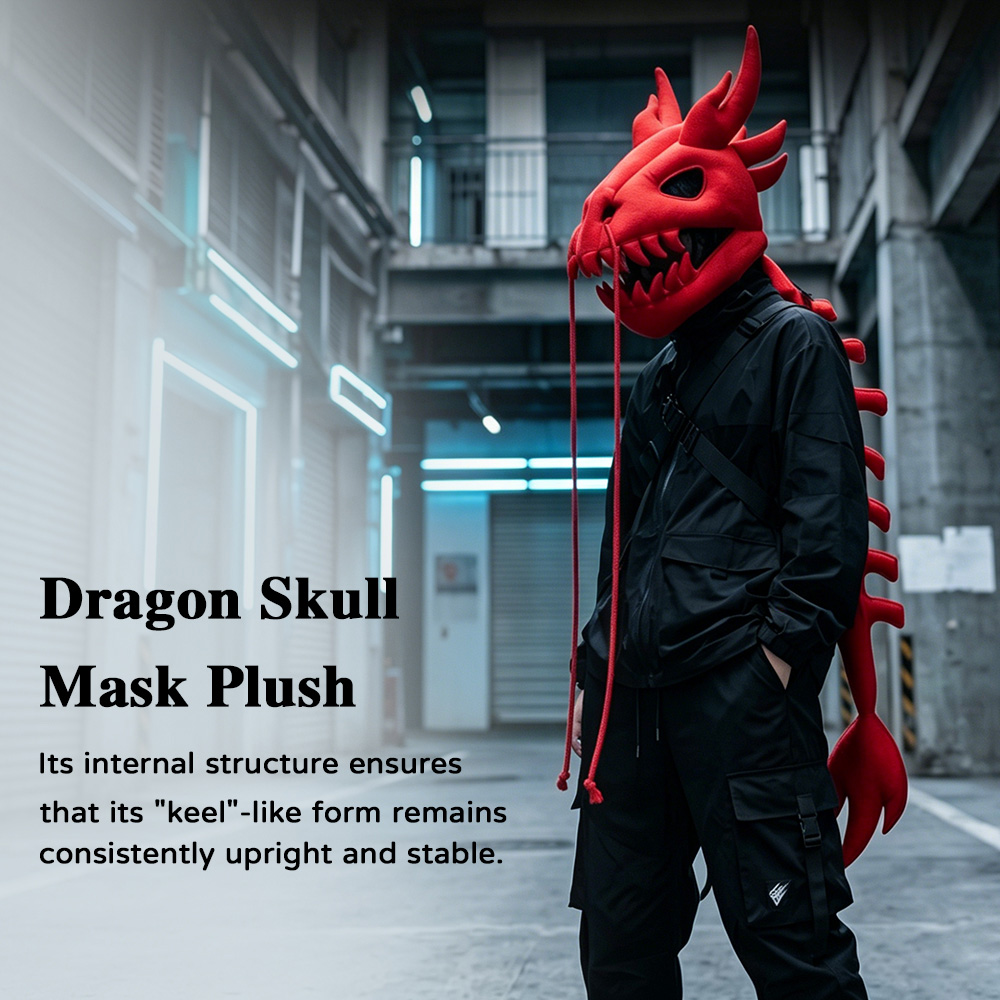 Dinosaur Skeleton Plush Headge - Easy Cosplay Prop ulasan dan harga