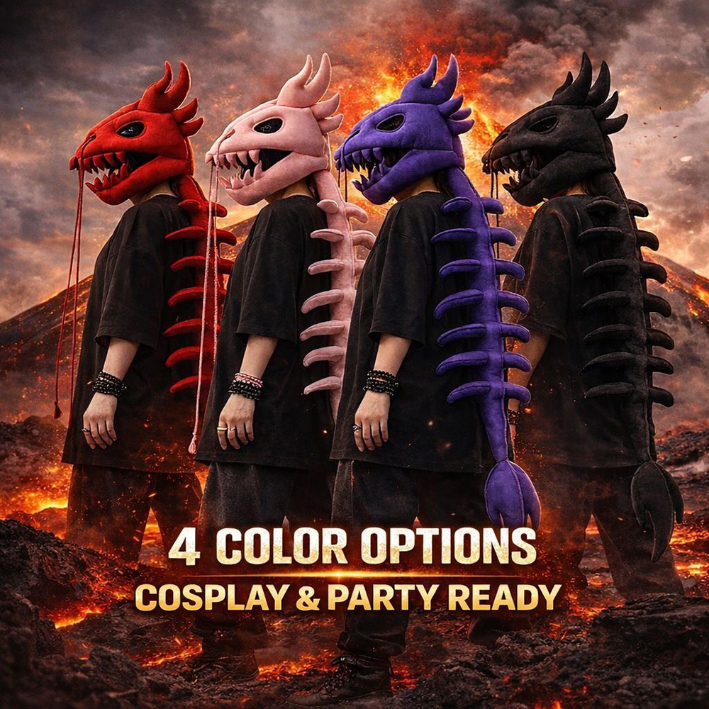 Dinosaur Skeleton Plush Headge - Easy Cosplay Prop ulasan dan harga