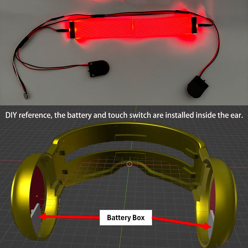 Red Flexible Bendable DIY LED  - Cosplay Prop Kit ulasan dan harga