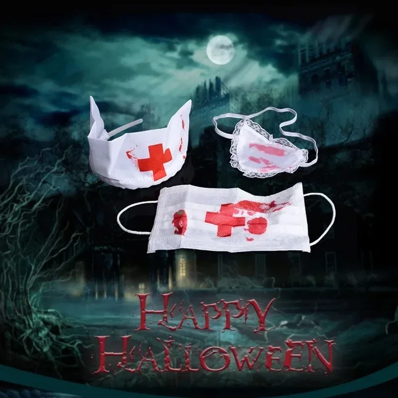 3pcs/Set Halloween Bloody Nurs - Cosplay Prop Kit ulasan dan harga